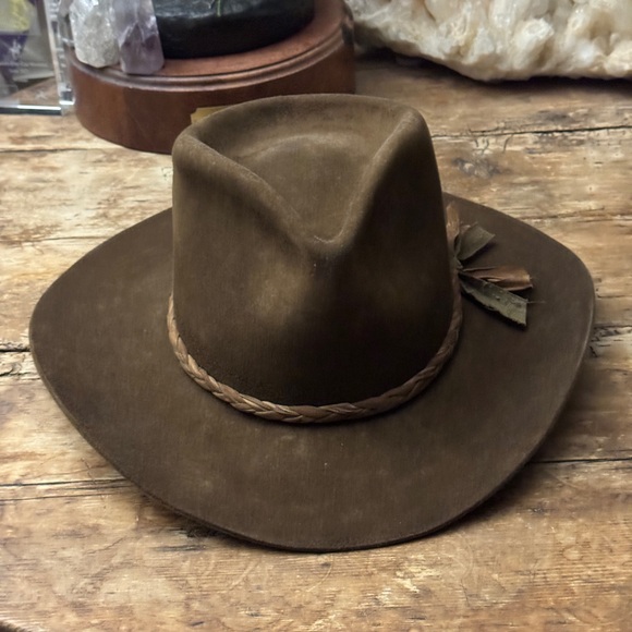 New Teressa Foglia 100x Beaver Felt Cowboy Hat 6 7/8 55 Kemosabe Nick Fouquet - Picture 2 of 5